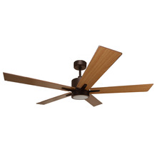  20301 - 5-Blade 52" RB Modern Cylinder Fan Med Oak/Walnut Blades WC-6-WH Included